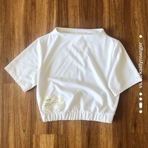 Vintage Style Reebok Mock Neck Crop